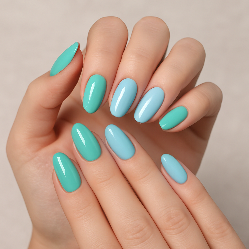 Tiffany Blue & Baby Blue Nails – Der frische Trend