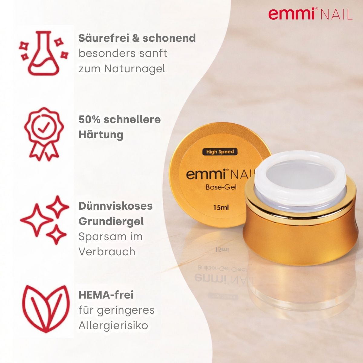 Base gel à séchage rapide