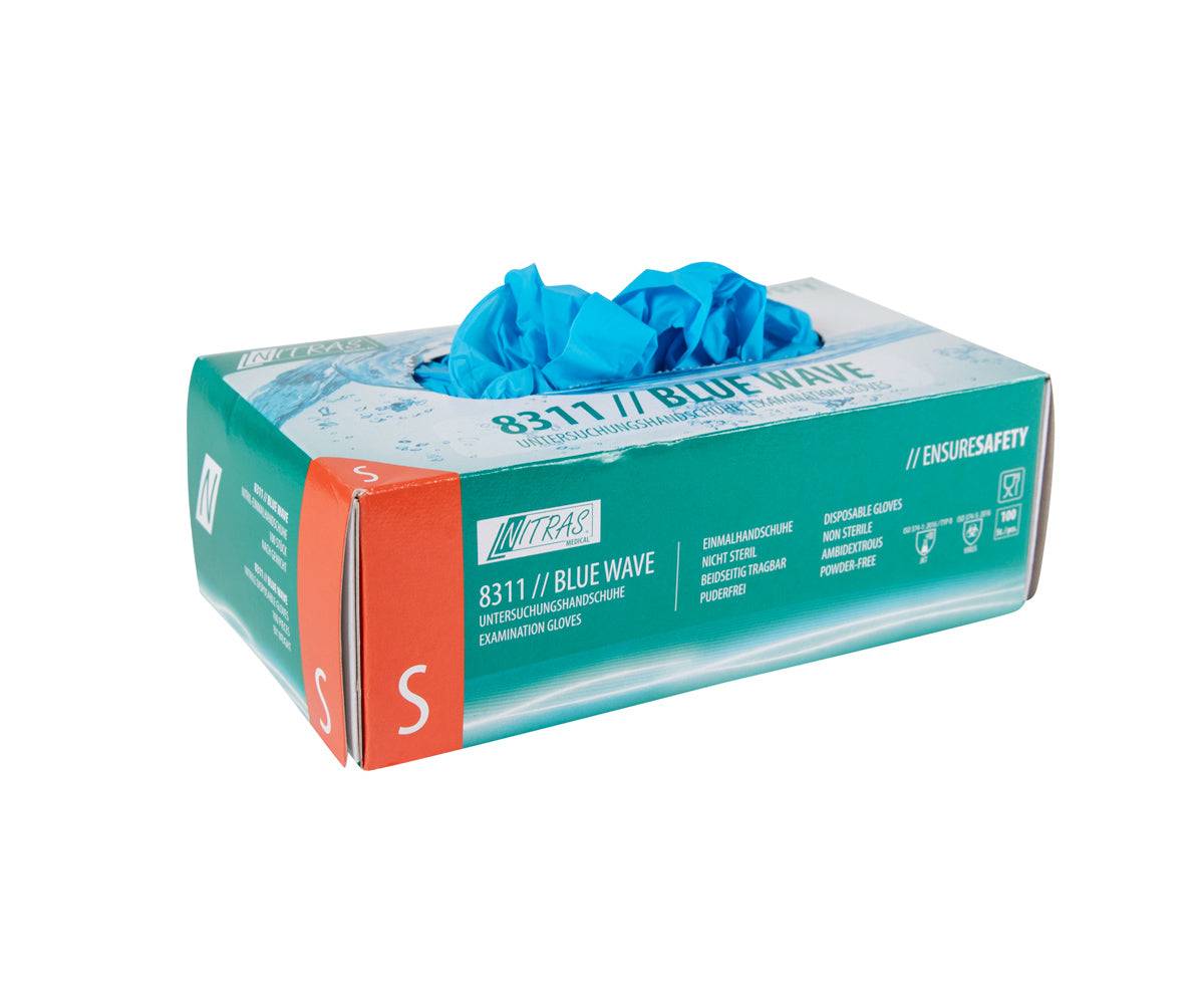 Nitril-Handschuhe puderfrei 100 St. blau, Gr. S