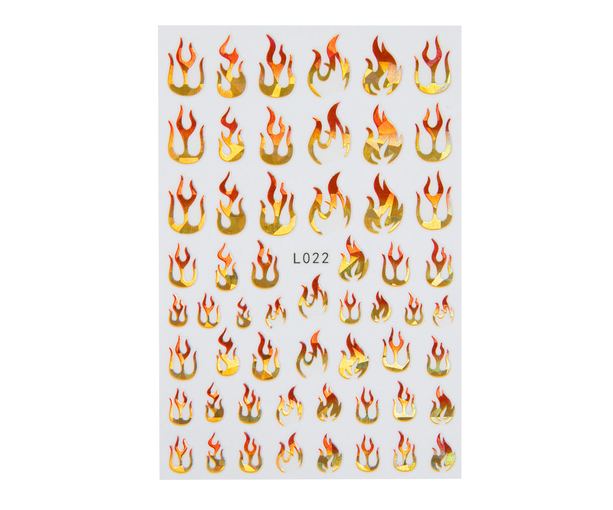 Autocollant laser holographique Emmi-Nail Flammes