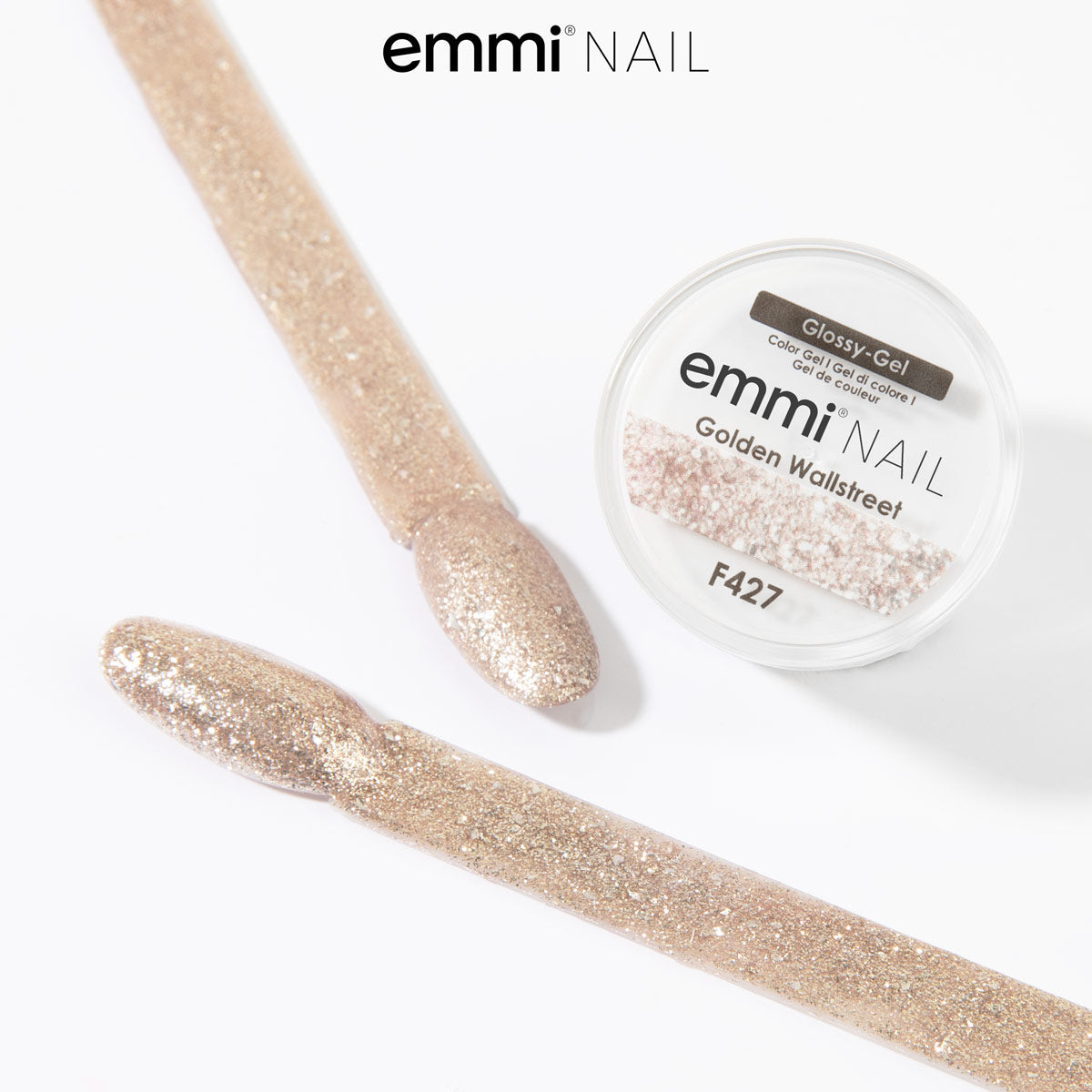 Emmi Nail Glossy Gel Golden Wall Street 5ml -F427-