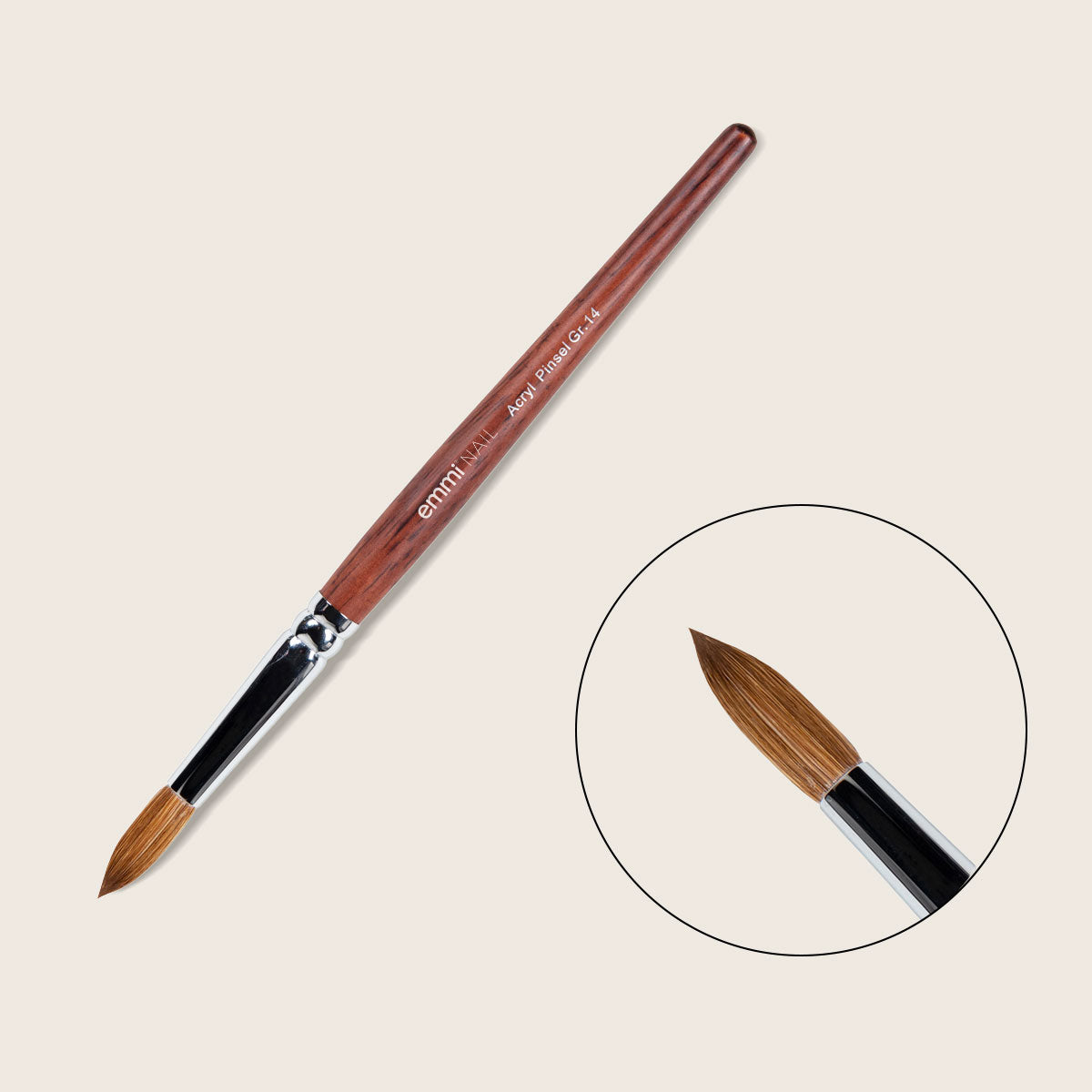 Emmi-Nail acrylic brush size 14, 100% real hair