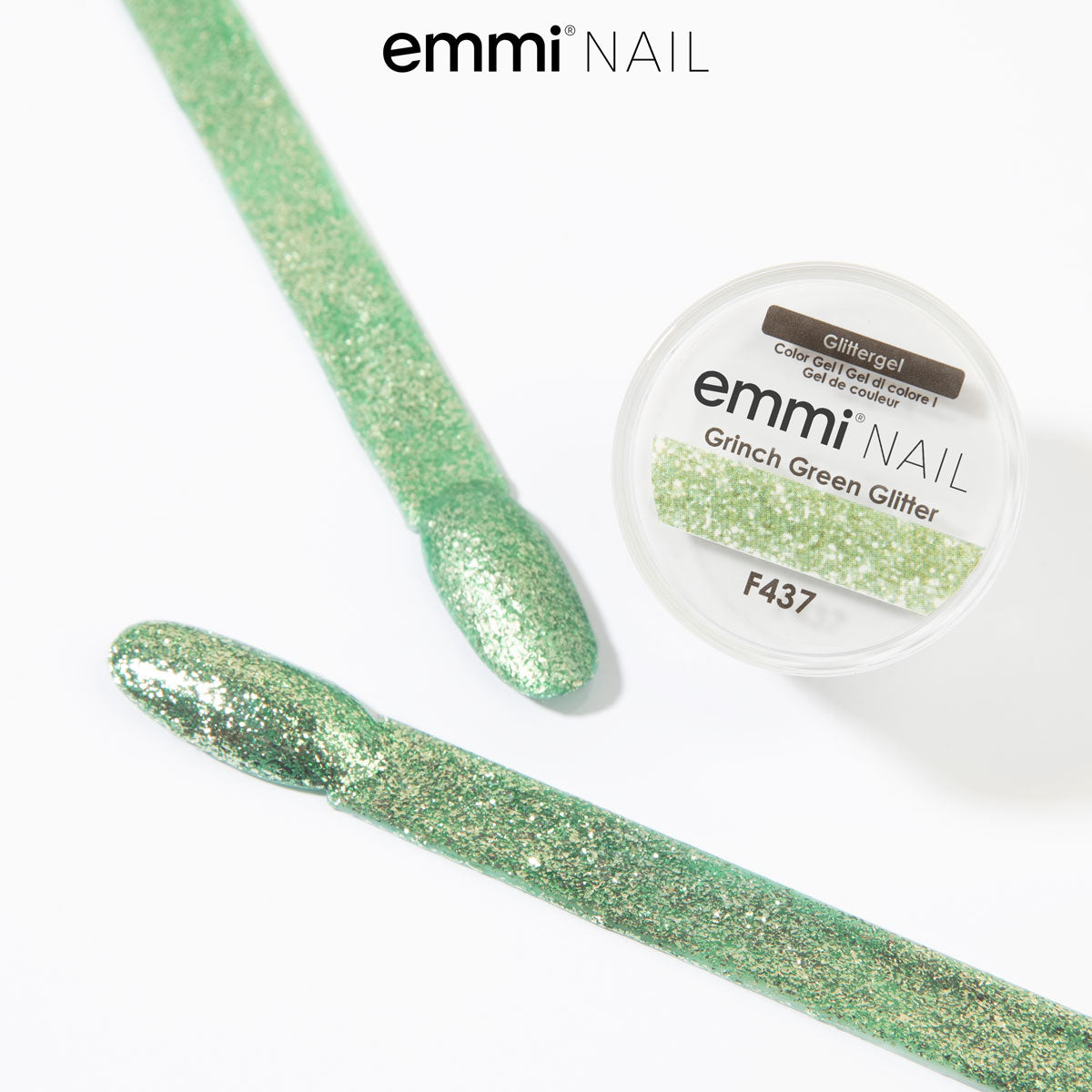 Emmi-Nail Glitter Gel Grinch Green Glitter -F437-