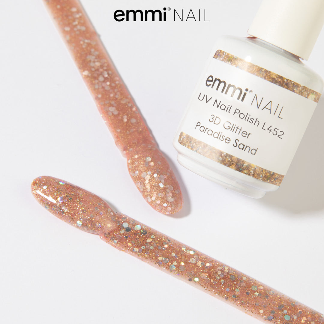Vernis UV Shellac 3D Glitter Paradise Sand 15 ml -L452-