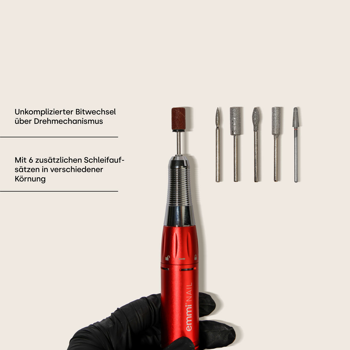 Emmi-Nail USB Fräser inkl. Bit-Set