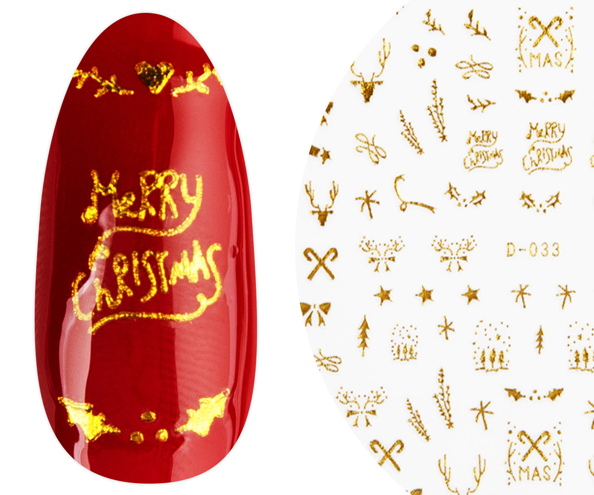 Emmi-Nail 3D Art Nail Sticker Golden Christmas
