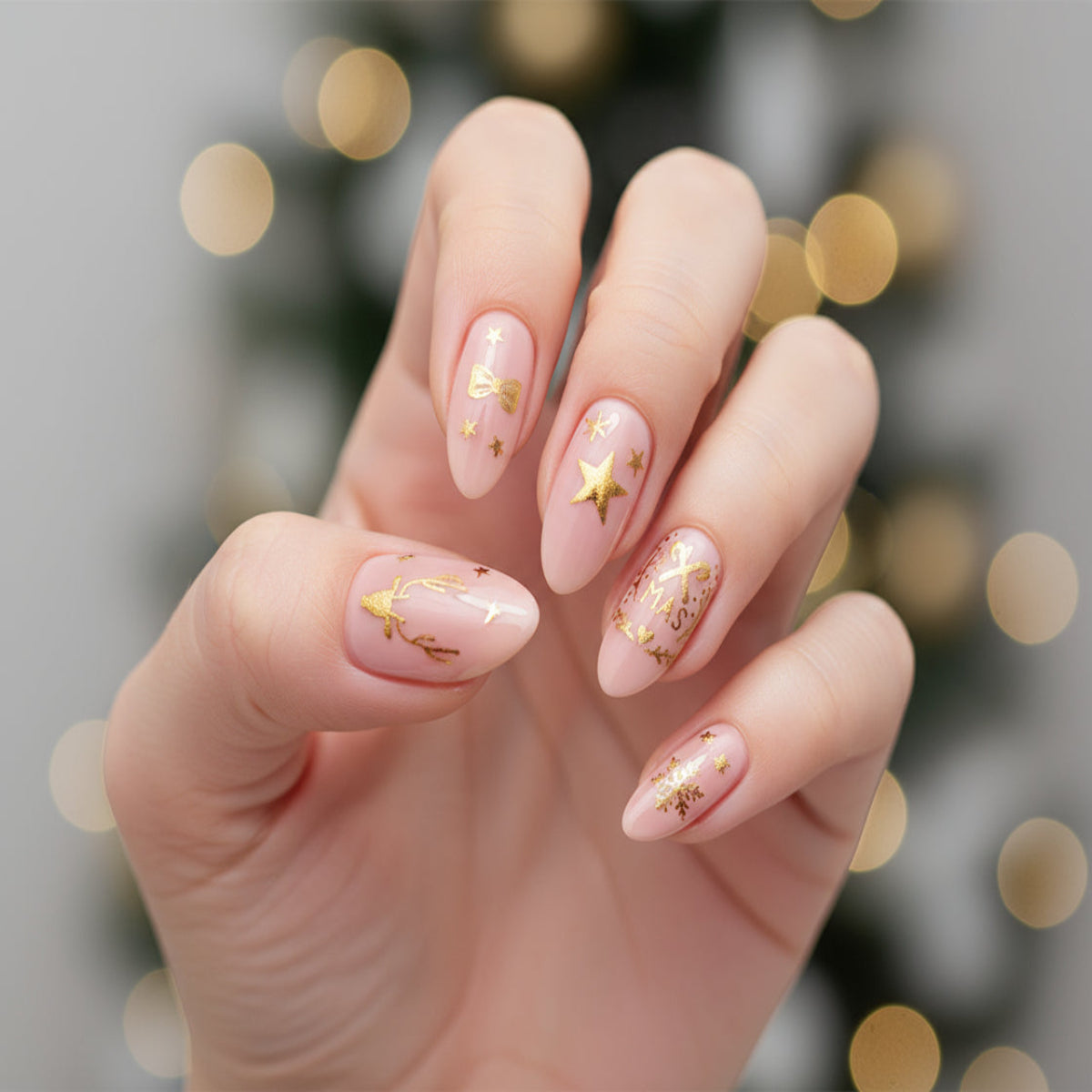 Emmi-Nail 3D Art Nail Sticker Golden Christmas