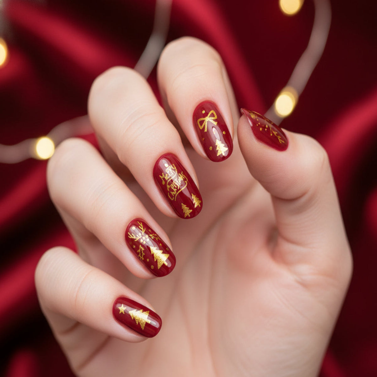 Emmi-Nail 3D Art Nail Sticker Golden Christmas