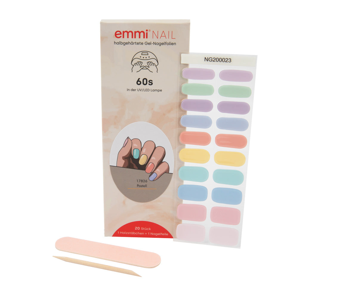 Emmi-Nail Gel Nagelfolien Pastell 20Stk.