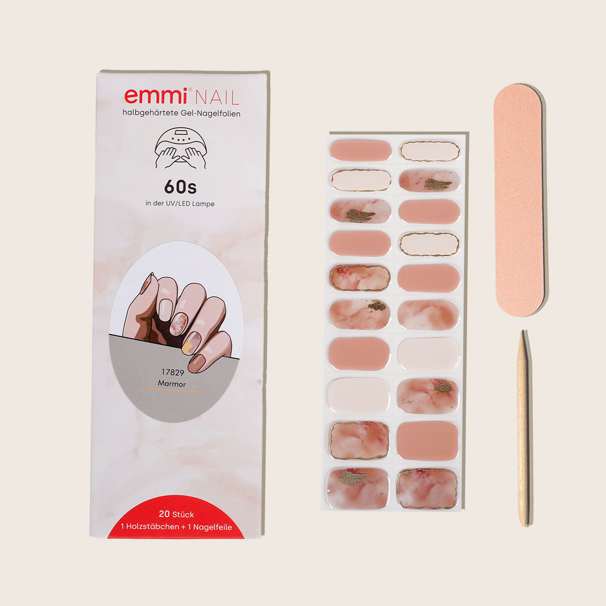Emmi-Nail Gel Nail Foils Marble 20pcs.