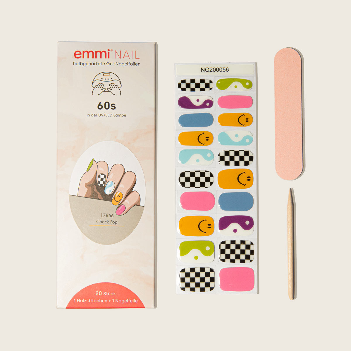 Emmi-Nail Gel Nagelfolien Chack Pop 20Stk.