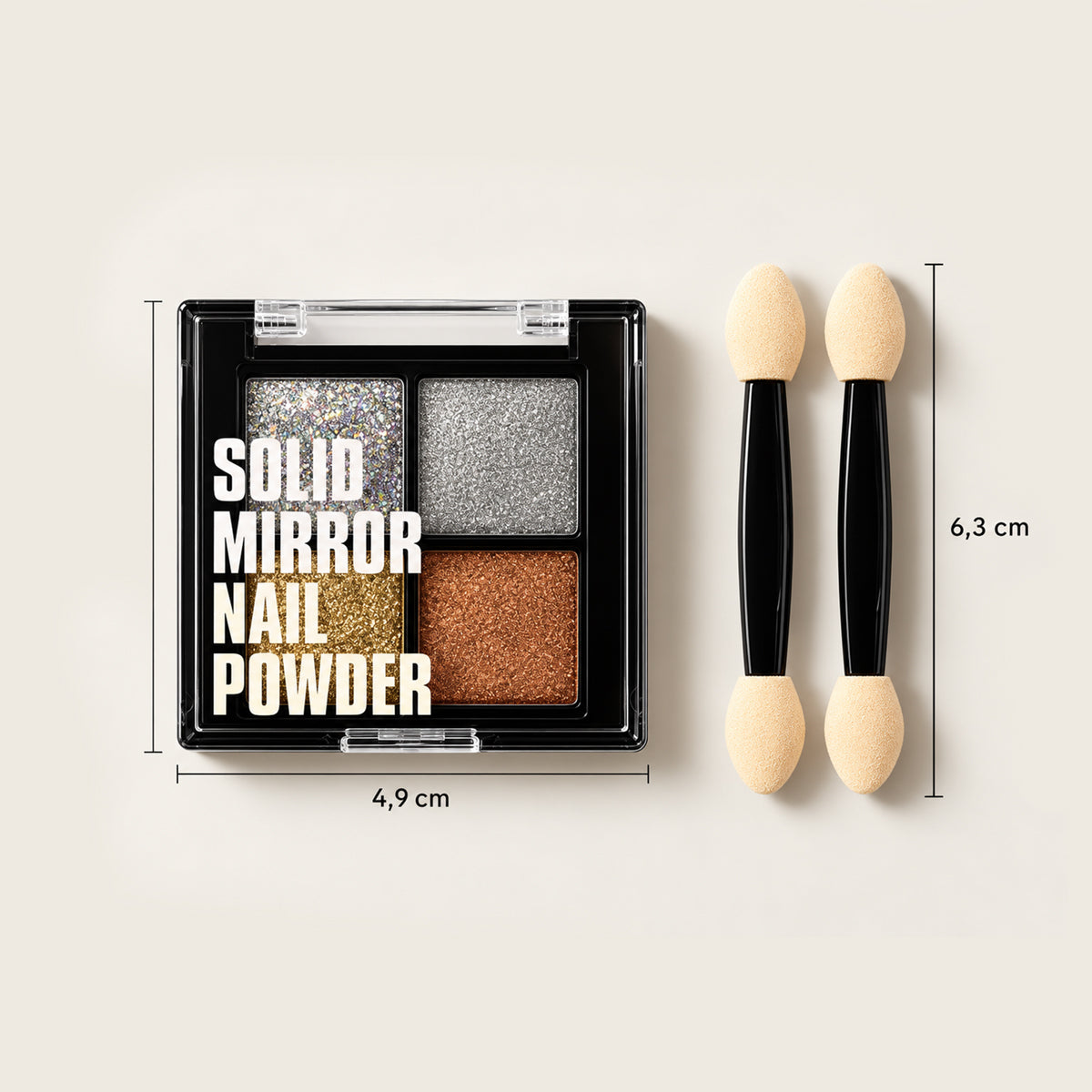 Poudre chromée miroir Emmi-Nail Classy 4 pièces