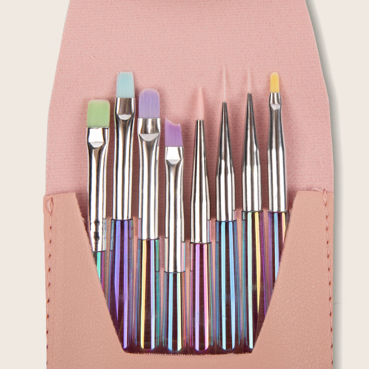 8-teiliges Pinsel Set mit Pinseltasche