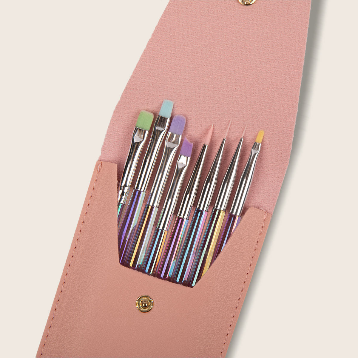 8-teiliges Pinsel Set mit Pinseltasche