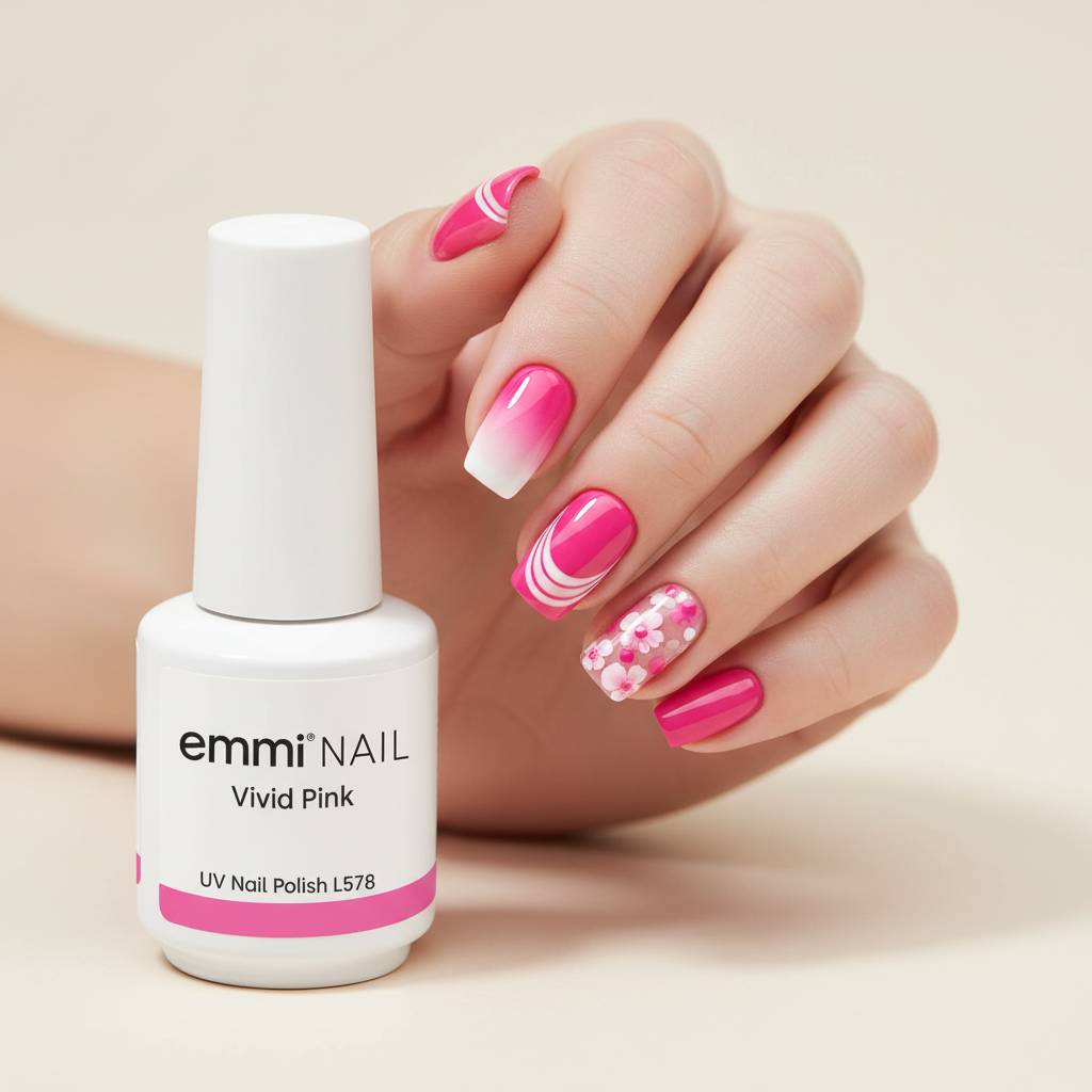 Shellac UV Polish Vivid Pink 15ml -L578-