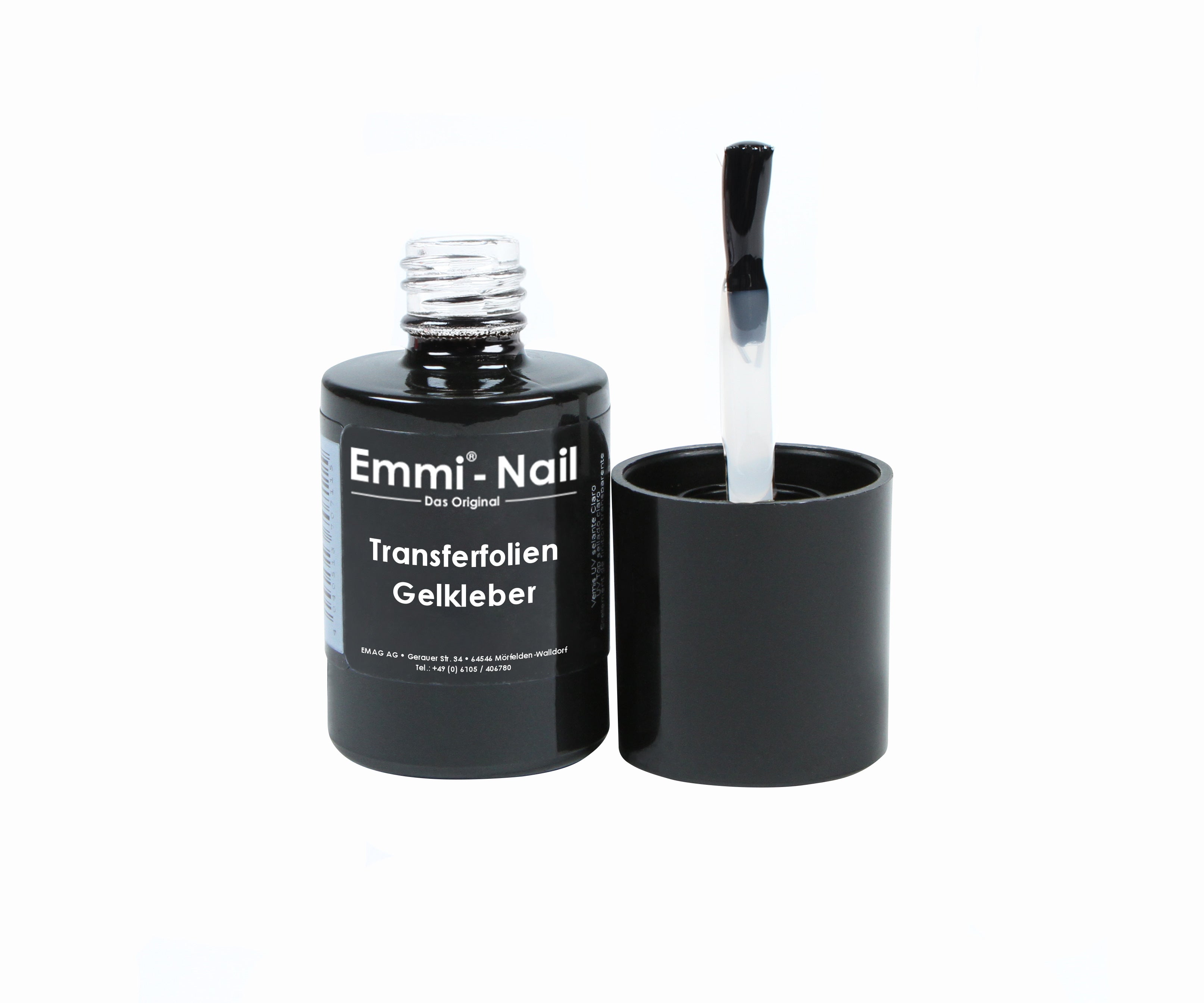 Feuilles de transfert pour nail art Emmi-Nail, colle gel 9 ml