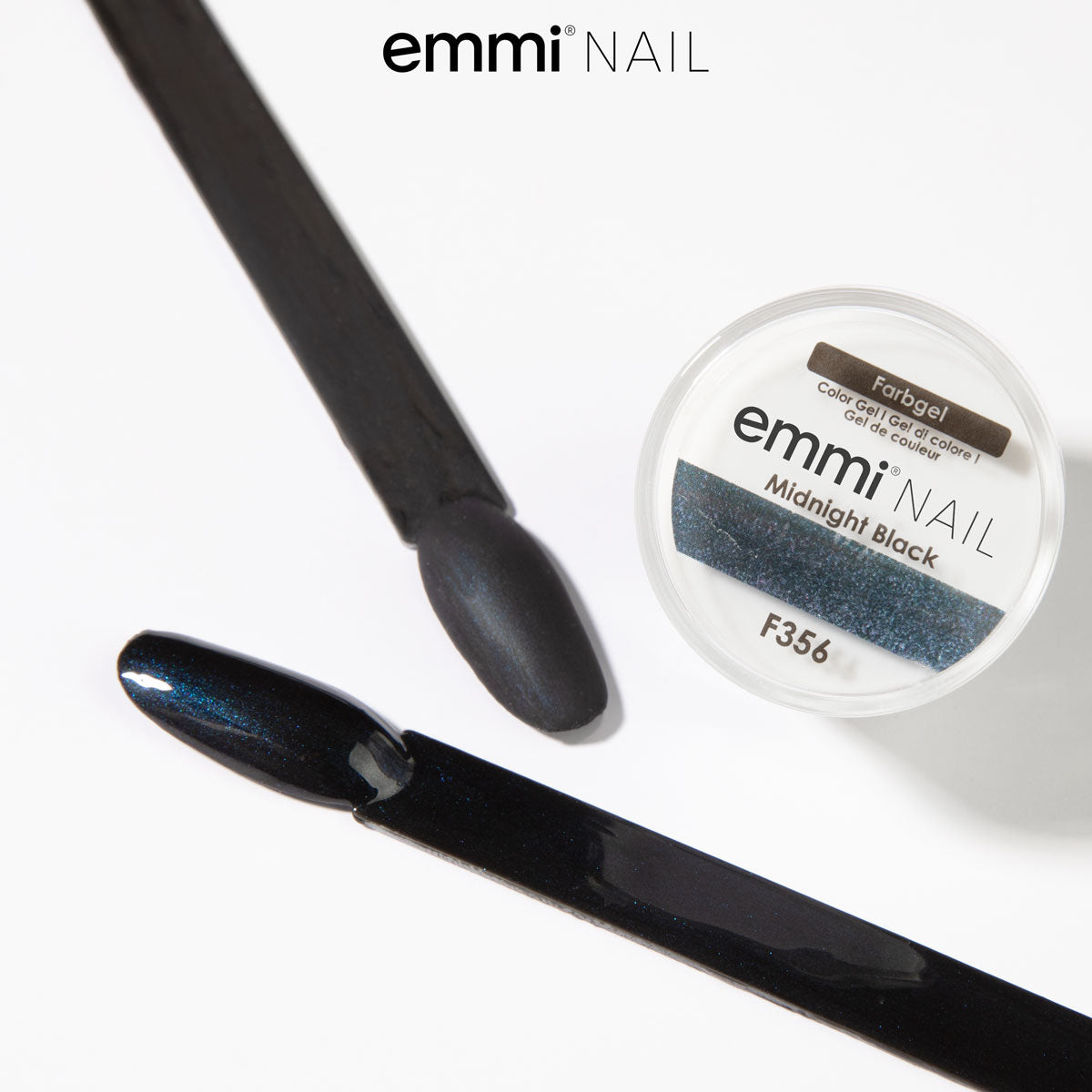 Emmi-Nail Farbgel Midnight Black 5ml -F356-