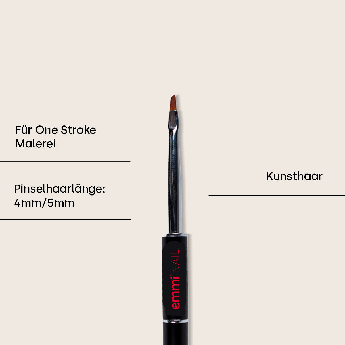 Emmi-Nail One Stroke Brush --1/2-- 4mm/5mm