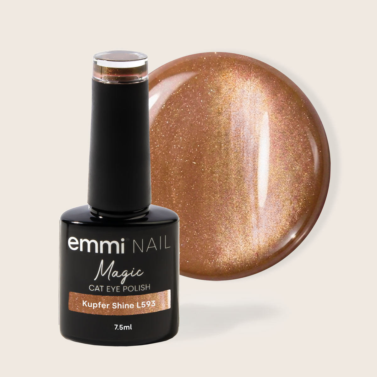 Vernis Shellac UV/LED Magic Cat Eye Cuivre Scintillant -L593-