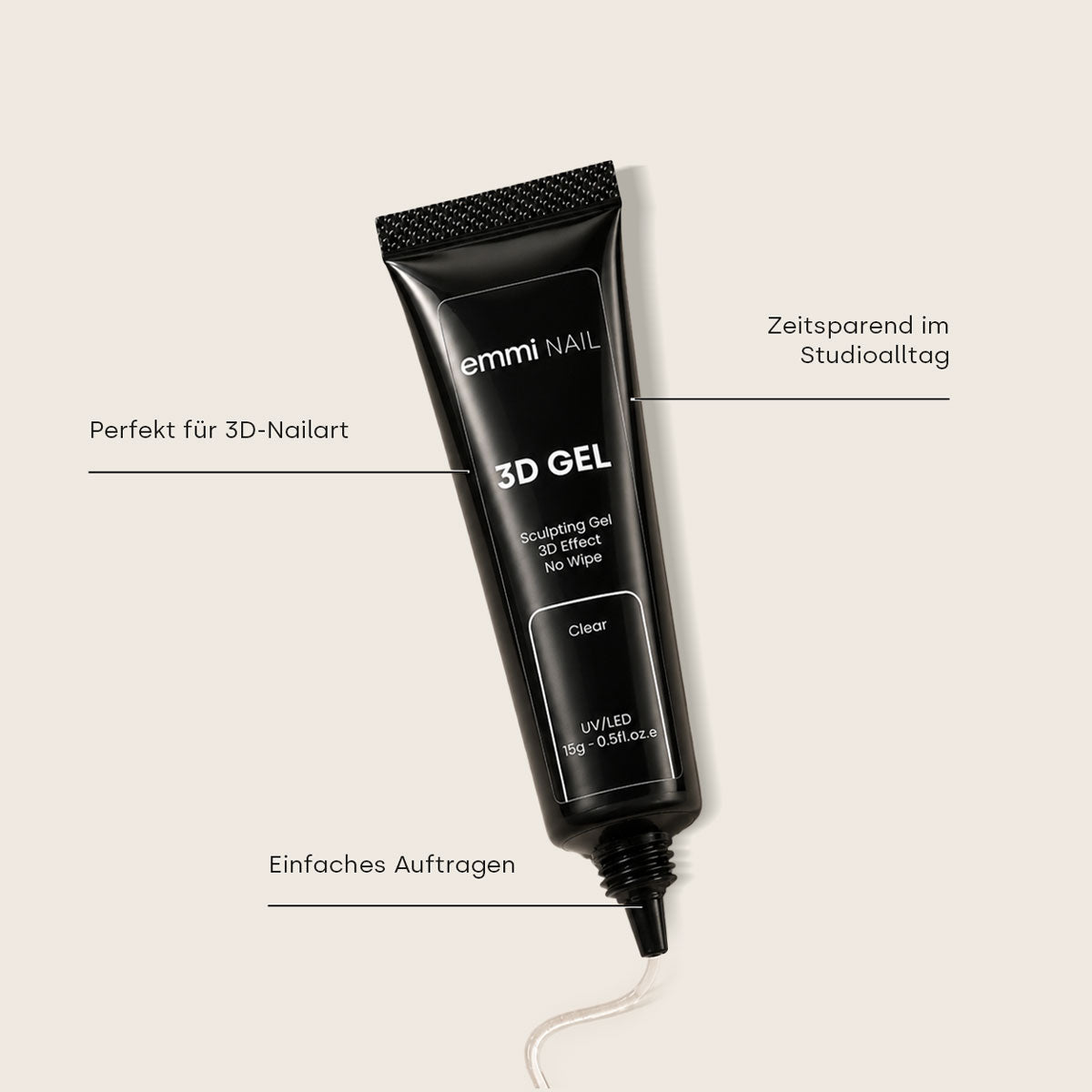Emmi-Nail 3D Gel Clear 15ml in a tube
