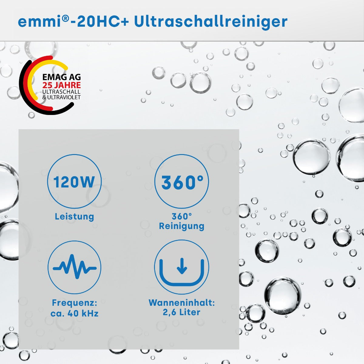 Ultraschallreiniger 2L Emmi-20 HC PLUS