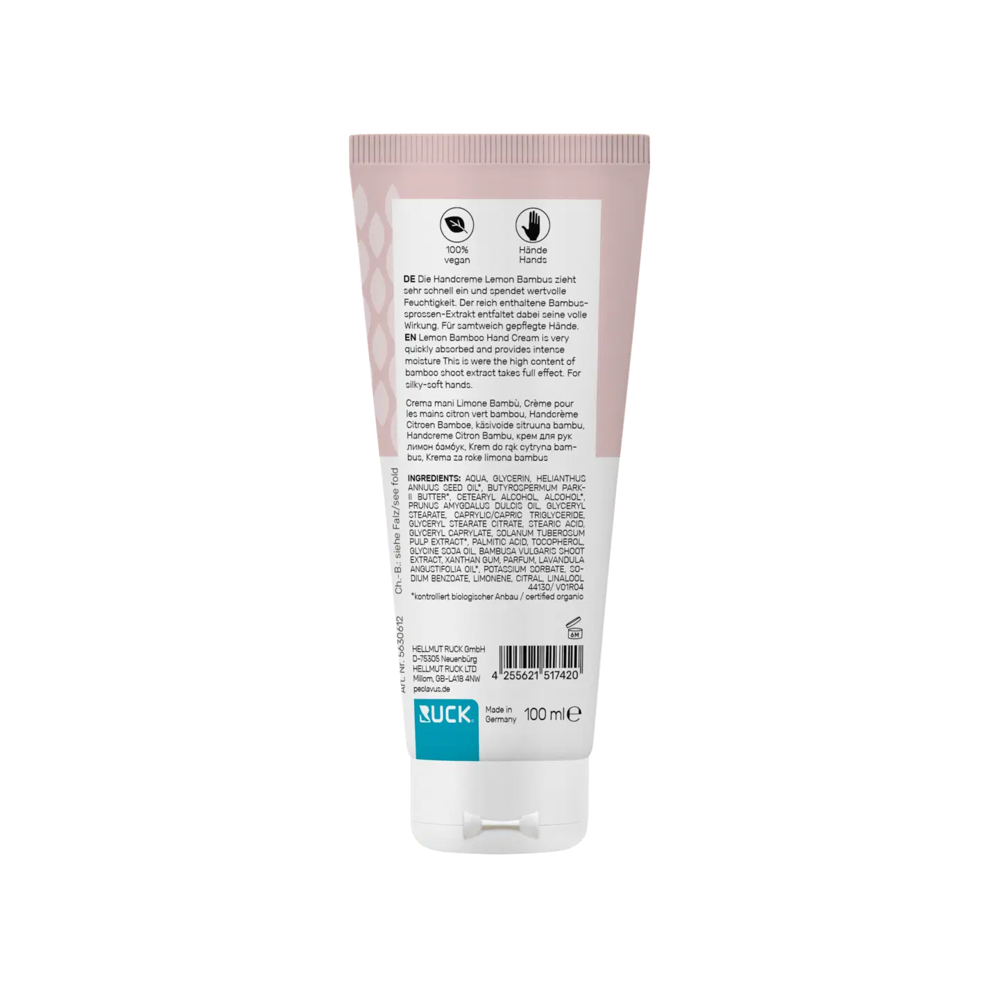 RUCK crème mains peclavus Citron Bambou