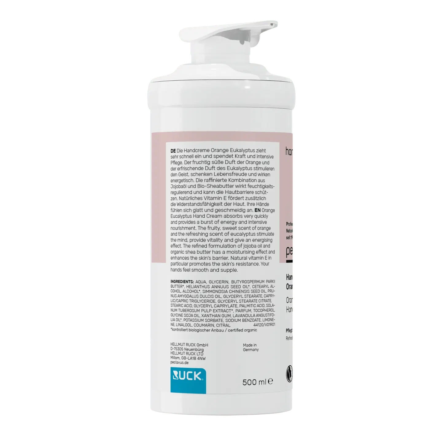 RUCK peclavus Crème mains Orange Eucalyptus