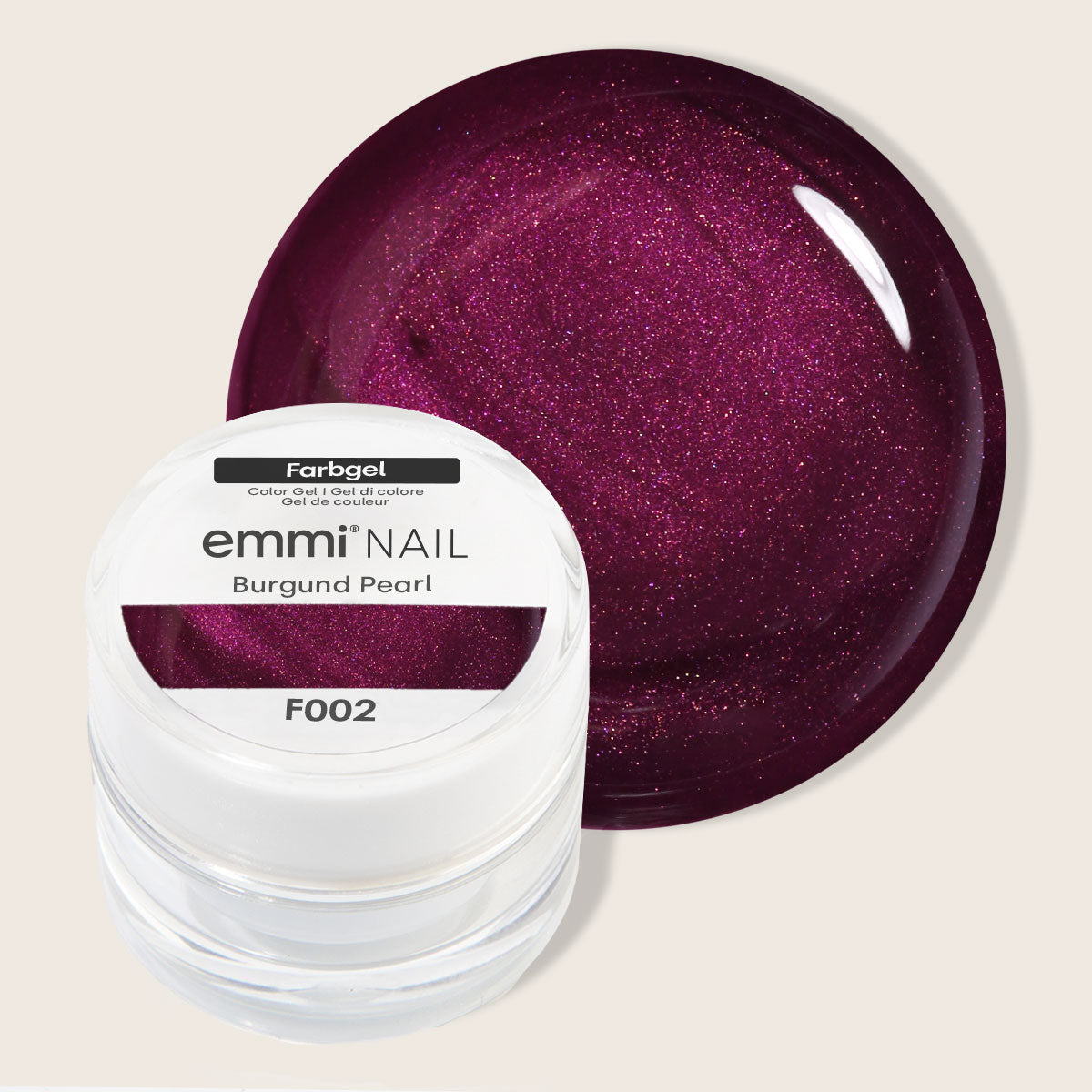 Emmi-Nail Farbgel Burgund Pearl 5ml -F002-
