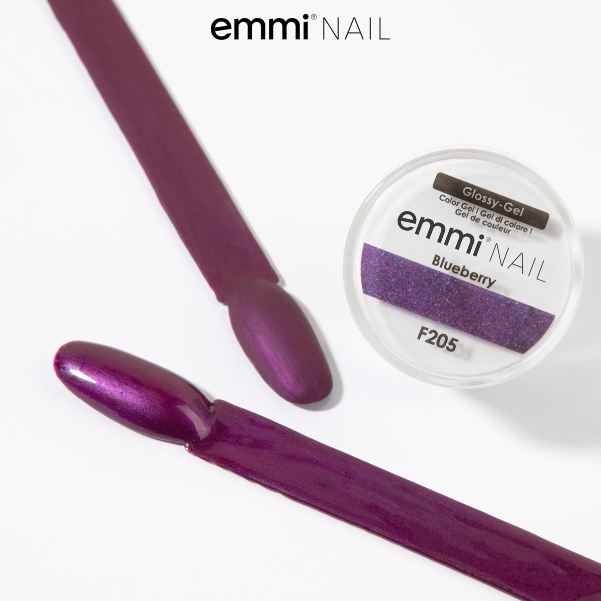 Emmi Nail Glossy Gel Blueberry 5ml -F205-