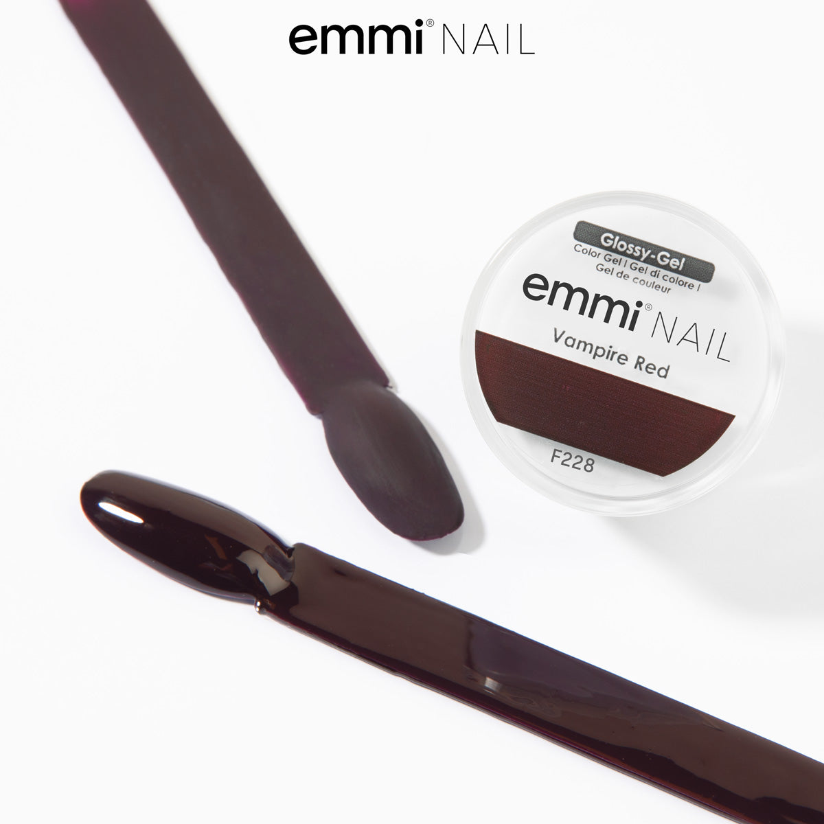 Emmi Nail Glossy Gel Vampire Red 5ml -F228-