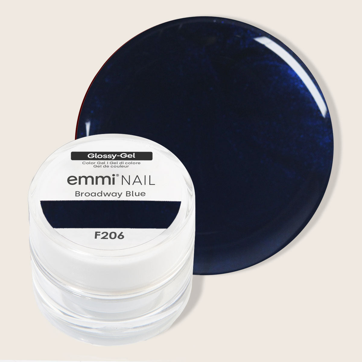 Emmi Nail Glossy Gel Broadway Blue 5ml -F206-