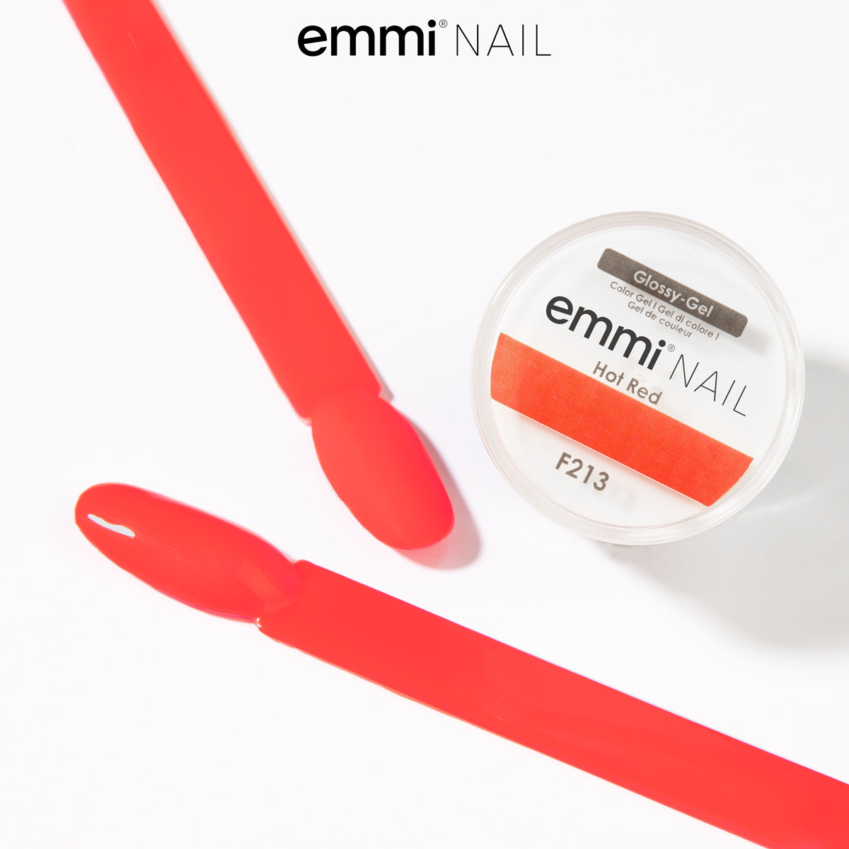 Emmi Nail Glossy Gel Hot Red 5ml -F213-