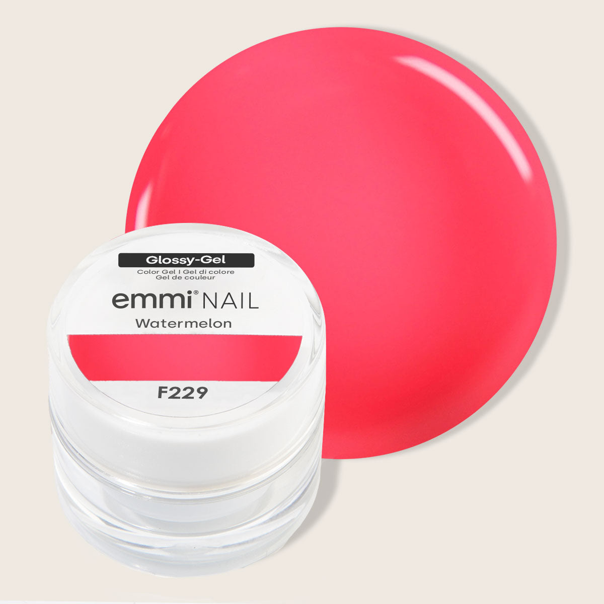 Gel brillant pour ongles Emmi Pastèque 5 ml -F229-