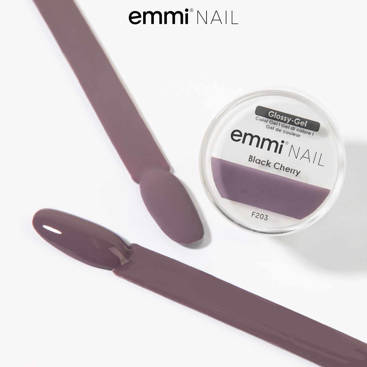 Emmi Nail Glossy Gel Black Cherry 5ml -F203-