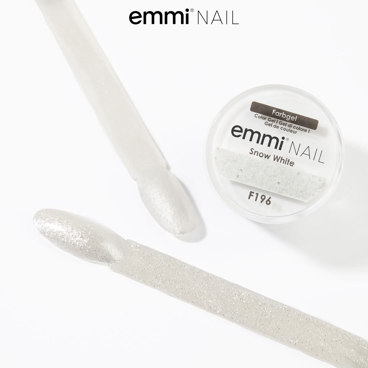 Gel de couleur pour ongles Emmi Blanc Neige -F196-