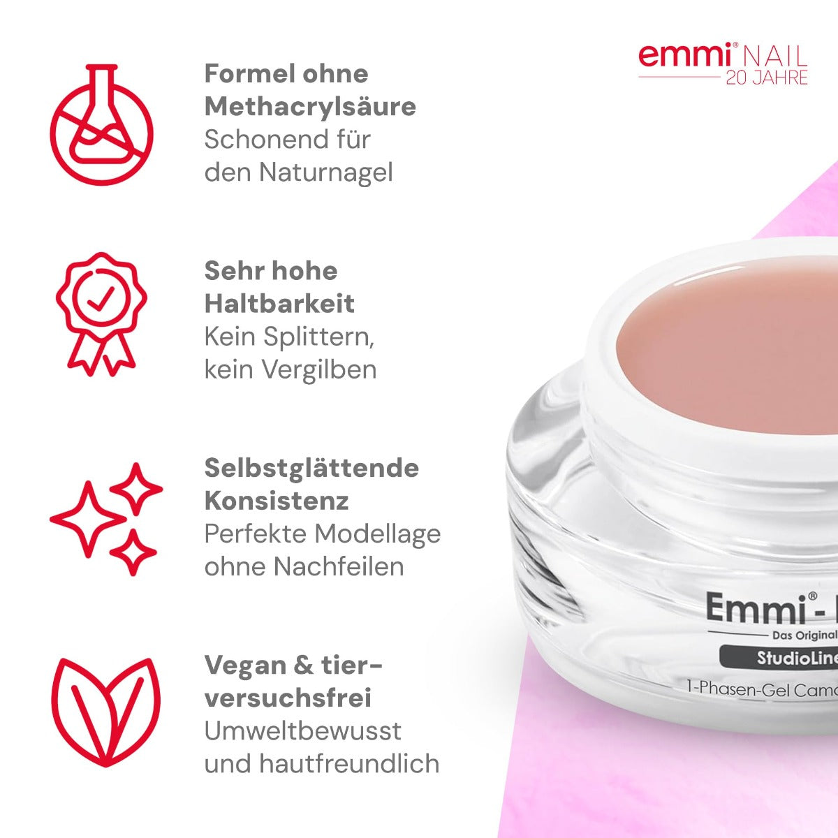 Emmi-Nail Studioline 1-Phasen-Gel Camouflage -1- 15ml