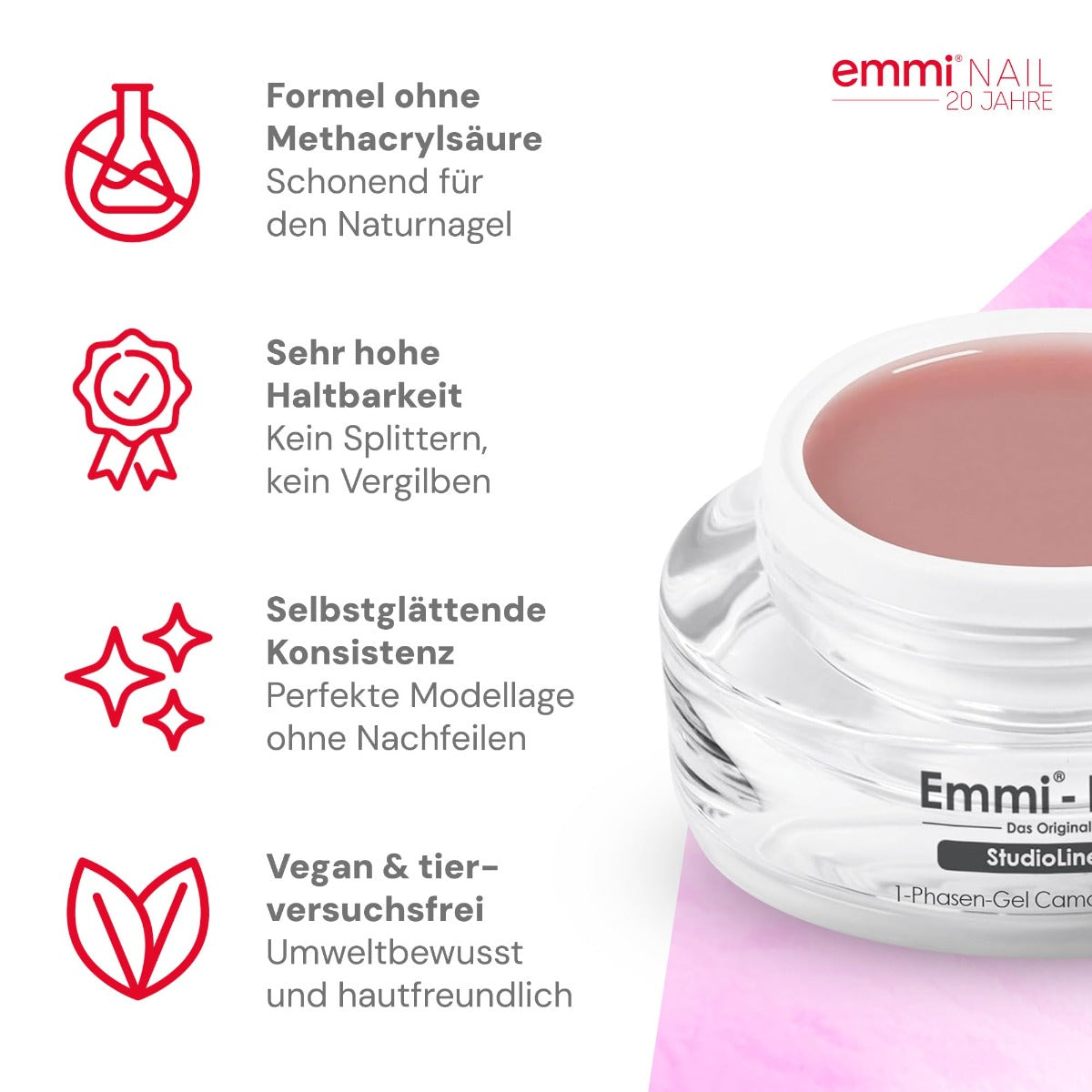 Gel monophasé camouflage Emmi-Nail Studioline -3- 15 ml