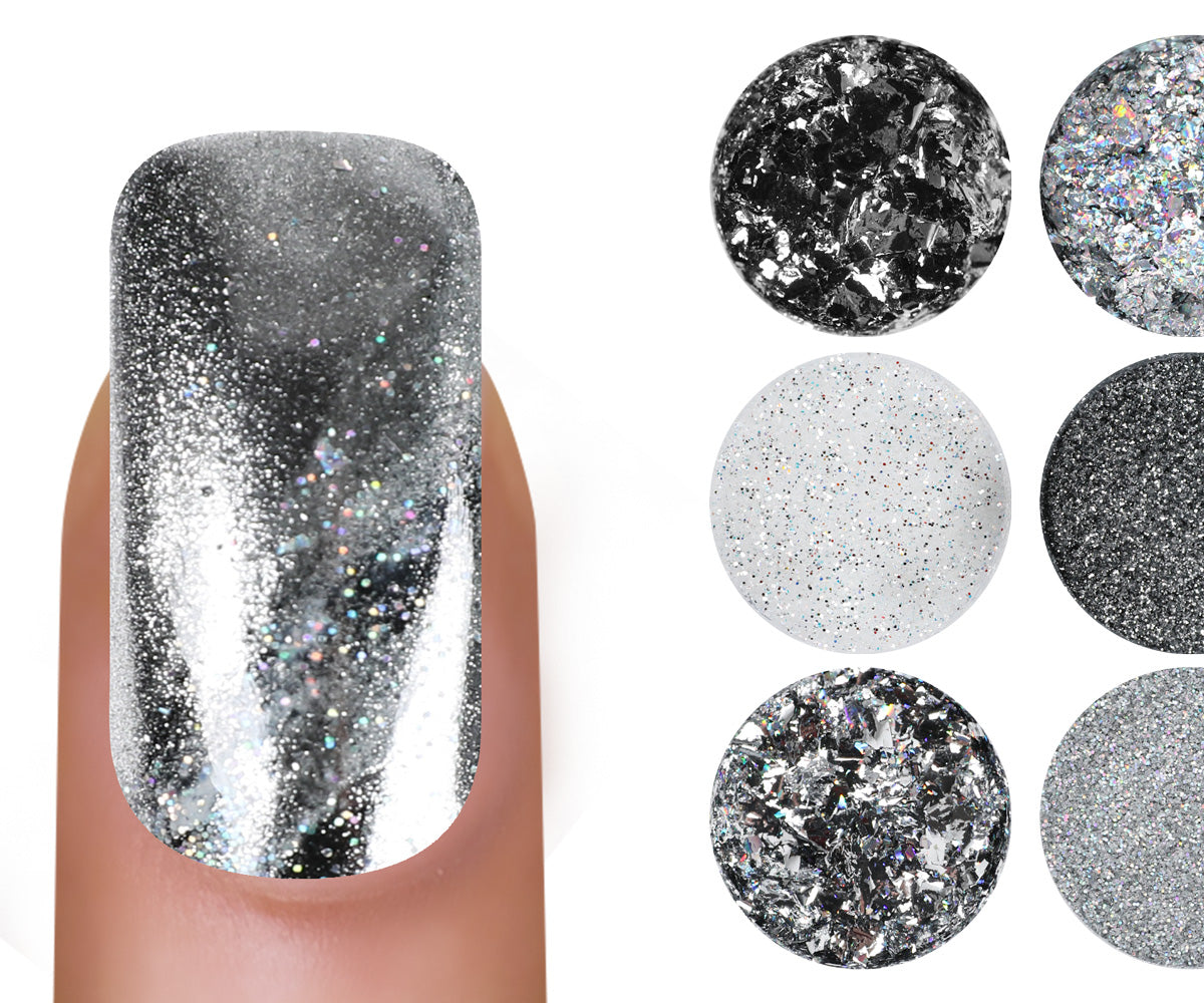 Emmi Nailart Powder-Set Silver