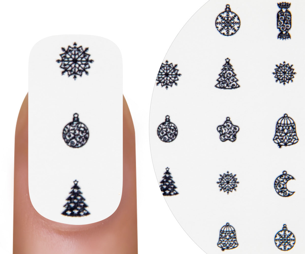 Sticker pour ongles 3D Vintage Noël