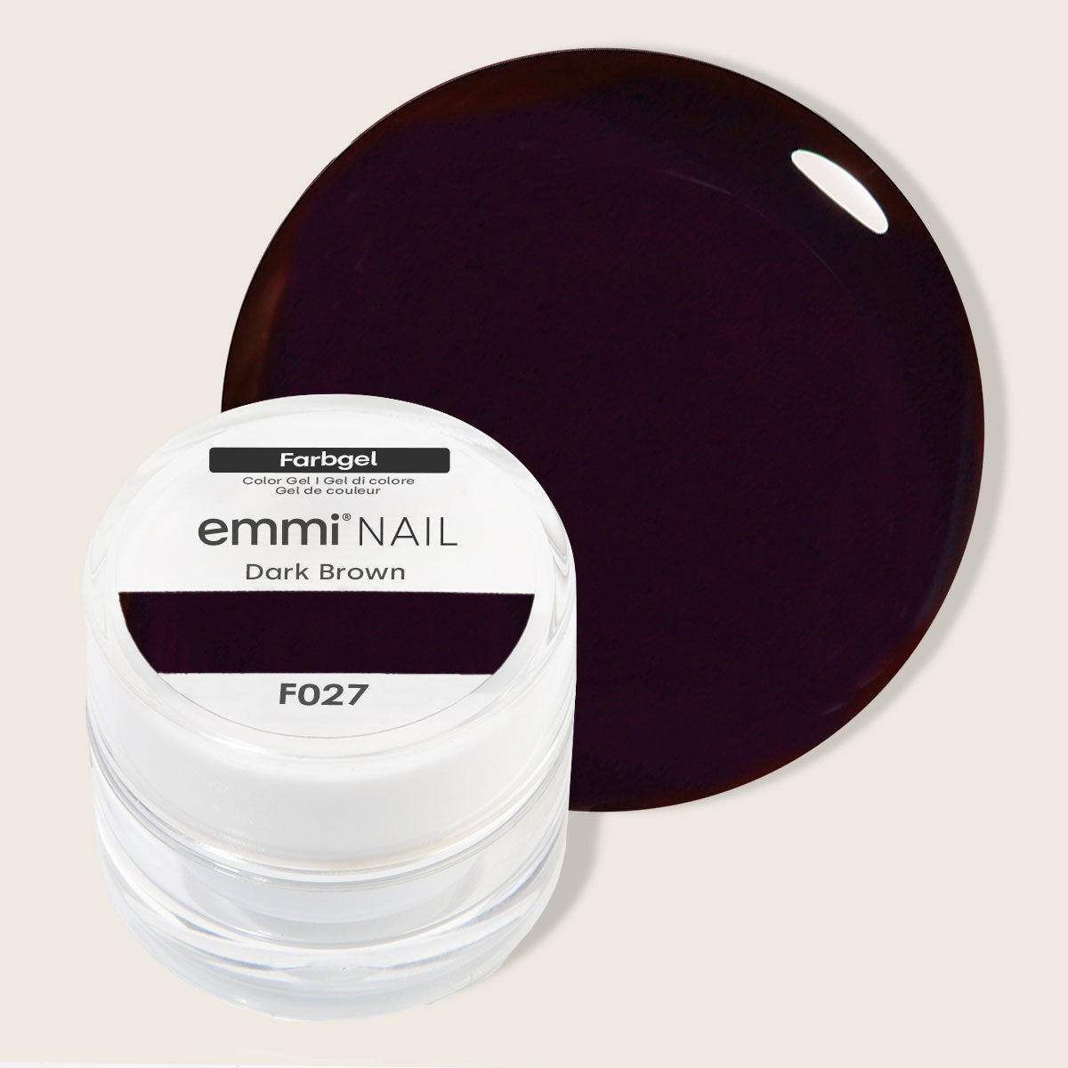 Emmi-Nail Color Gel Dark Brown 5ml -F027-