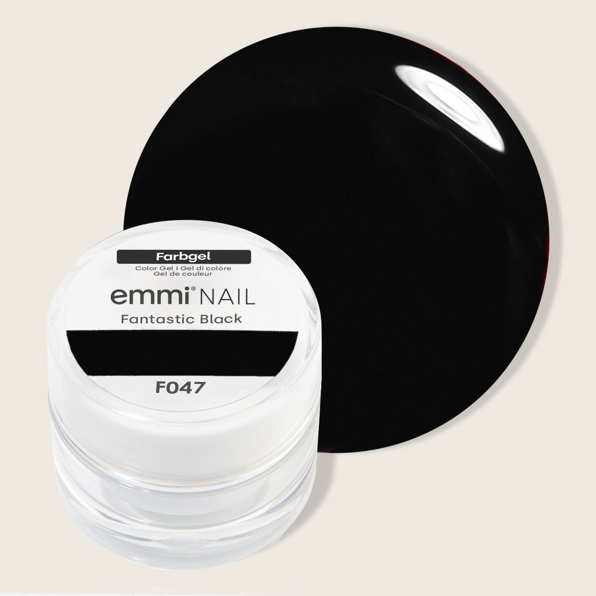 Emmi-Nail Farbgel Fantastic Black 5ml -F047-