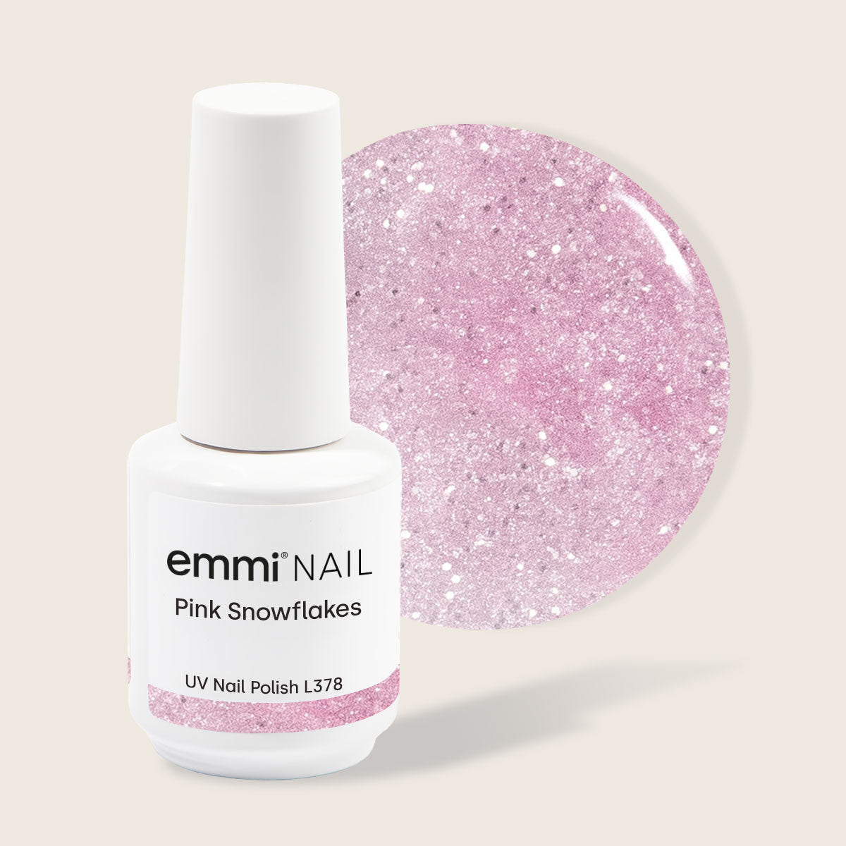 Shellac UV Polish Pink Snowflakes 15ml -L378