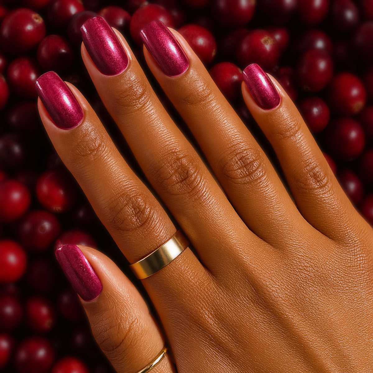 Shellac UV Polish Metallic Cranberry 15ml -L383-