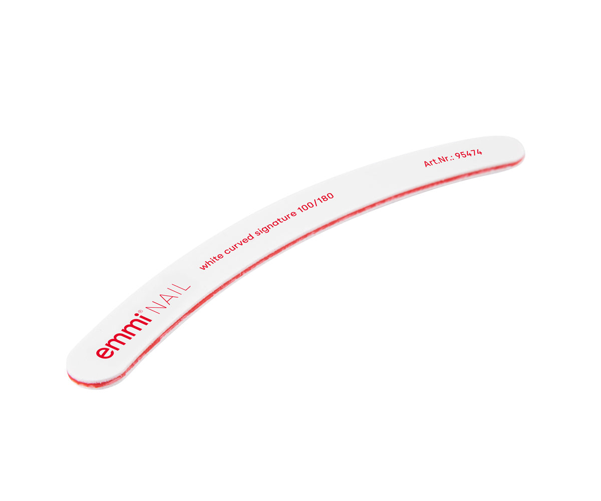 Ergonomicfeile white curved signature 100/180