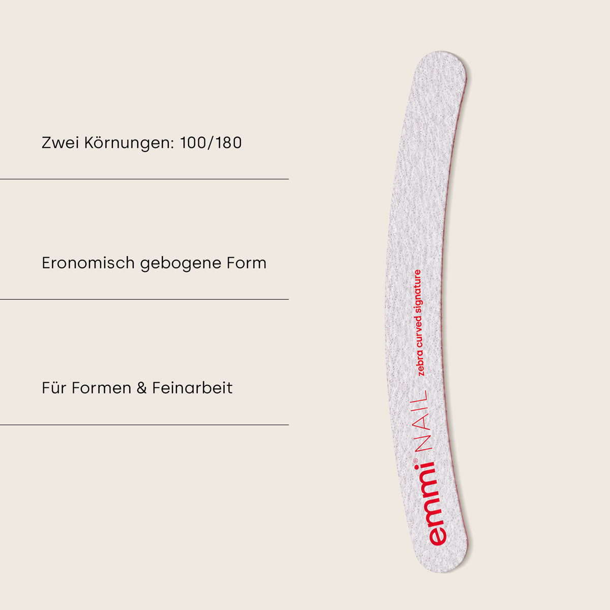 Ergonomicfeile zebra curved signature 100/180 (50er Pack)