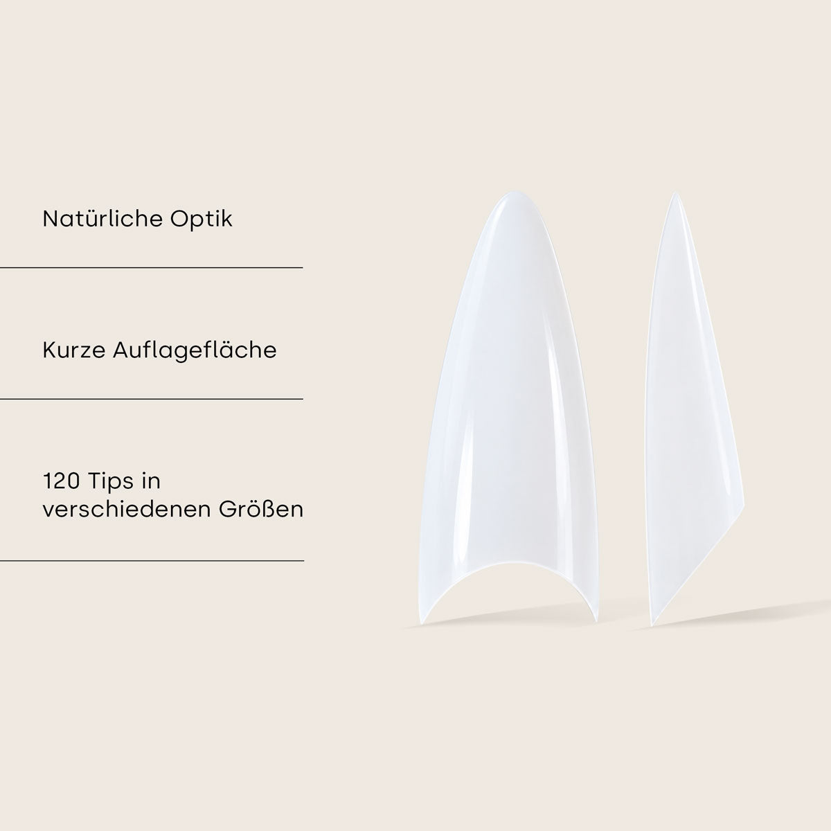 Tipkasten Stiletto Natur 120St.