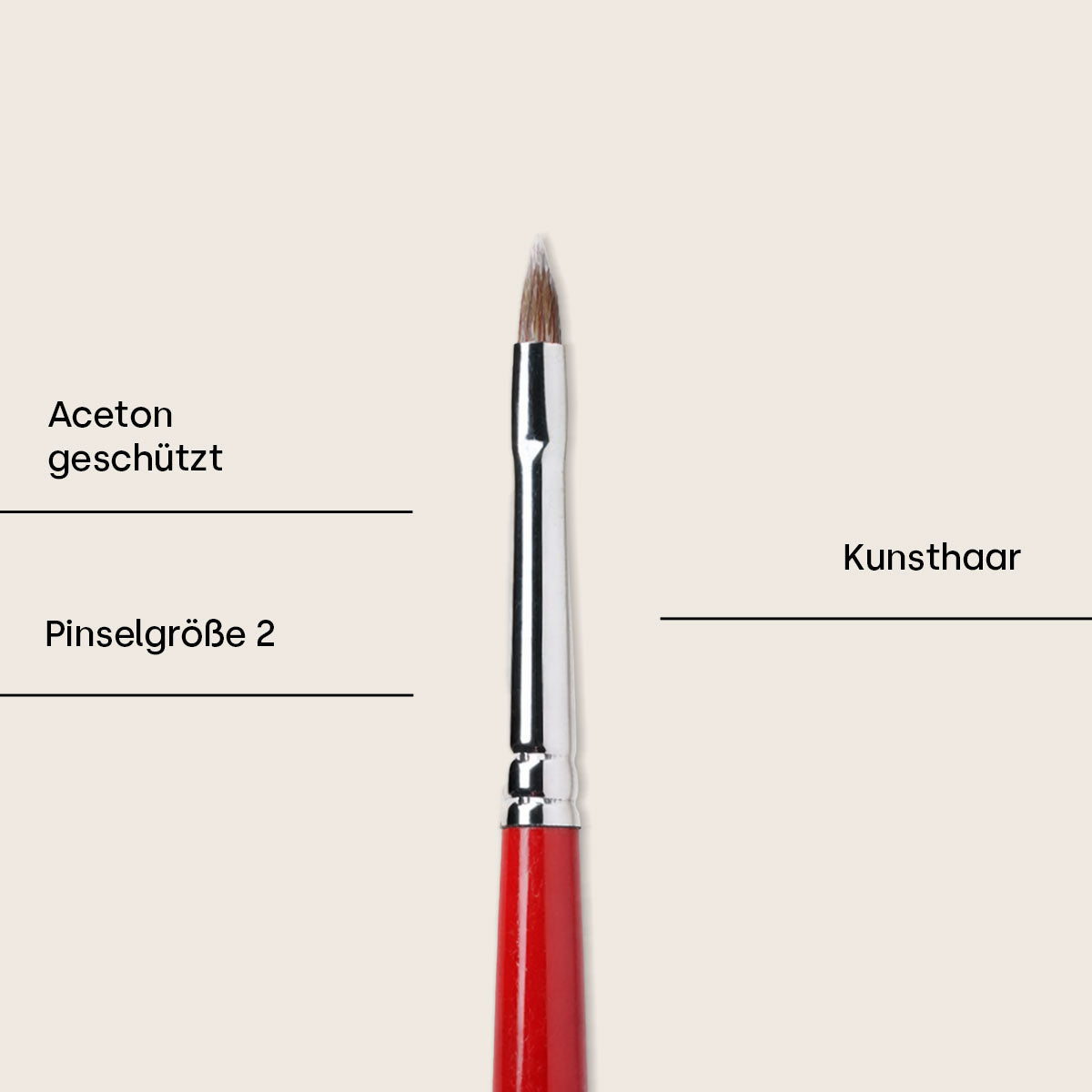 Emmi-Nail Gel-Pinsel Gr.2, Katzenzunge