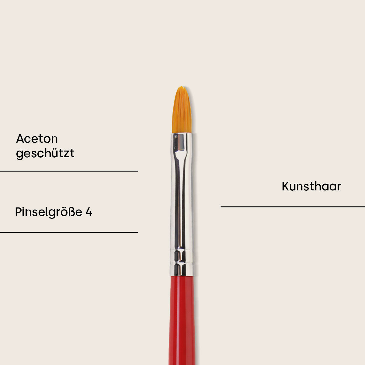 Emmi-Nail Gel Brush Size 4, Cat's Tongue