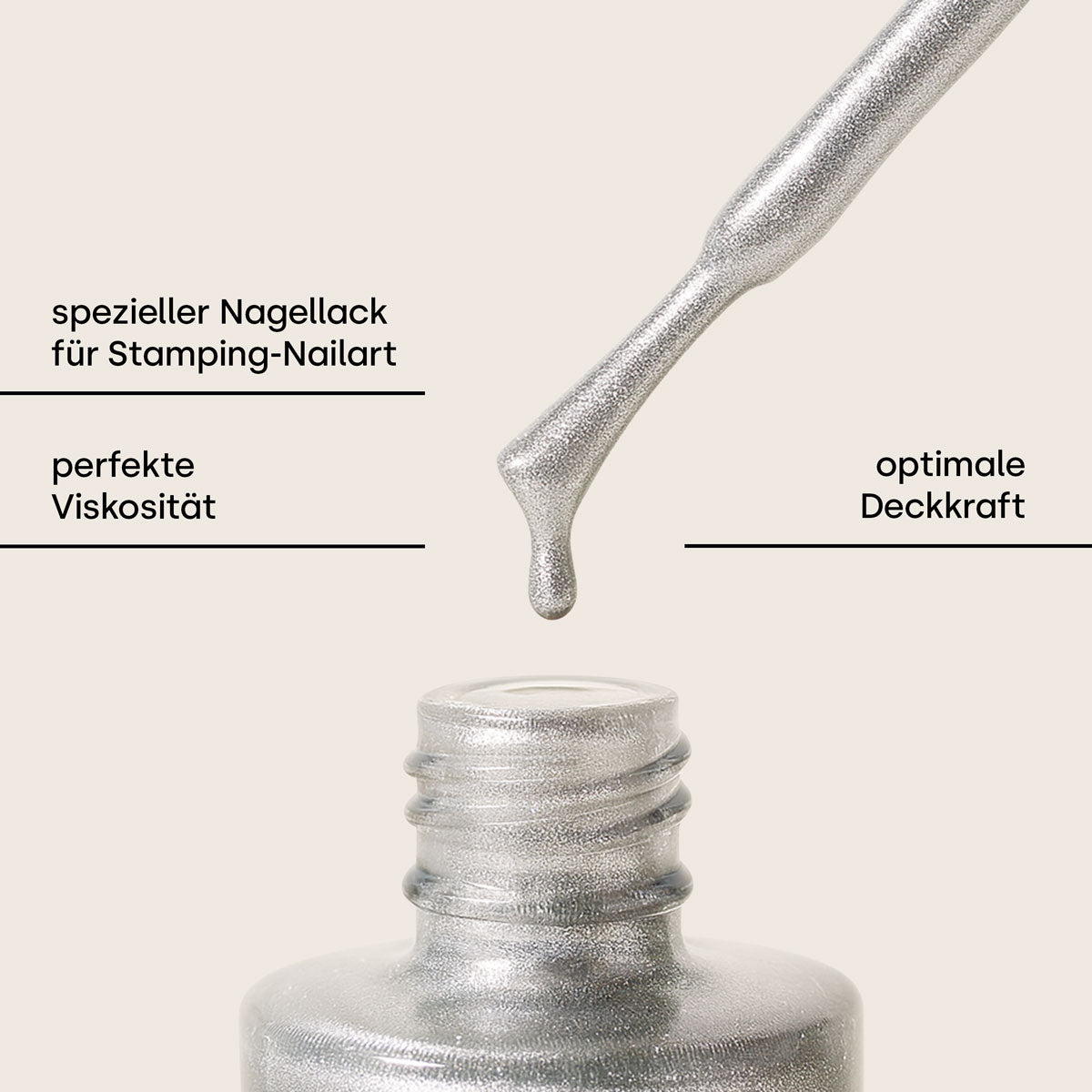Vernis à tamponner "chrome argenté" 15 ml