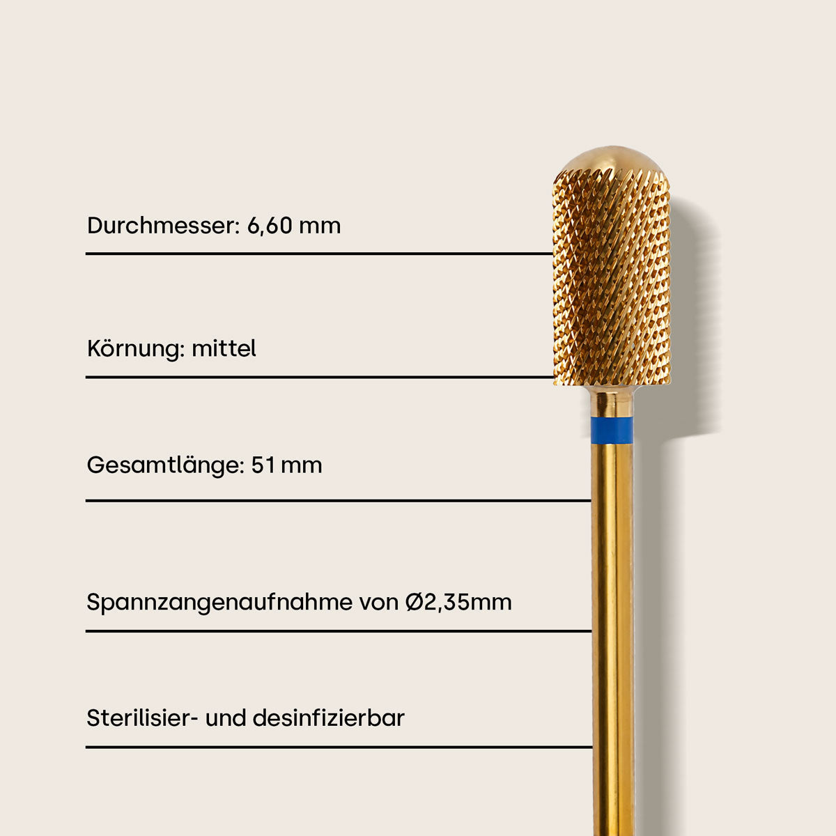 Emmi-Nail Bit Titanbeschichtet *medium*